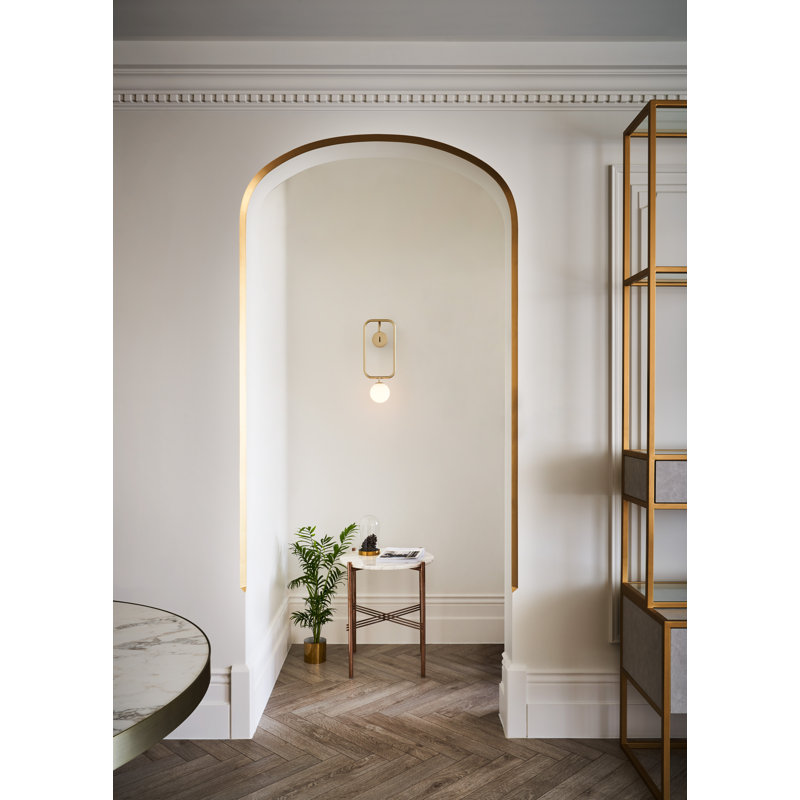 Emme 1 - Light Armed Sconce, Champagne Gold
