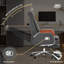 Fauteuil de bureau Kinnls Cameron avec ventilation chauffée, fauteuil de direction de direction entièrement inclinable avec repose-pieds rétractable, fauteuil de direction ergonomique en cuir véritable-86822390