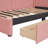 2 Storage Drawers Daybed In Pink Linen Upholstery, Twin Size - No Box Spring, Solid And Attractive Bed Construction Upholstered With Drawer Storage, Robust Alluring-346380257