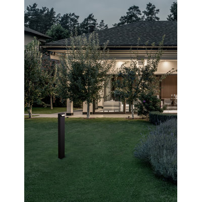 Black Integrated LED Metal Bollard Light