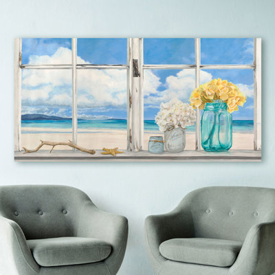 Window Atlantique 1 Piece Wrapped Canvas Wall Art