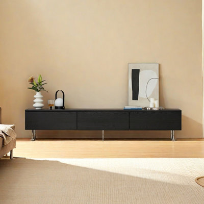 Meuble télé avec acier inoxydable