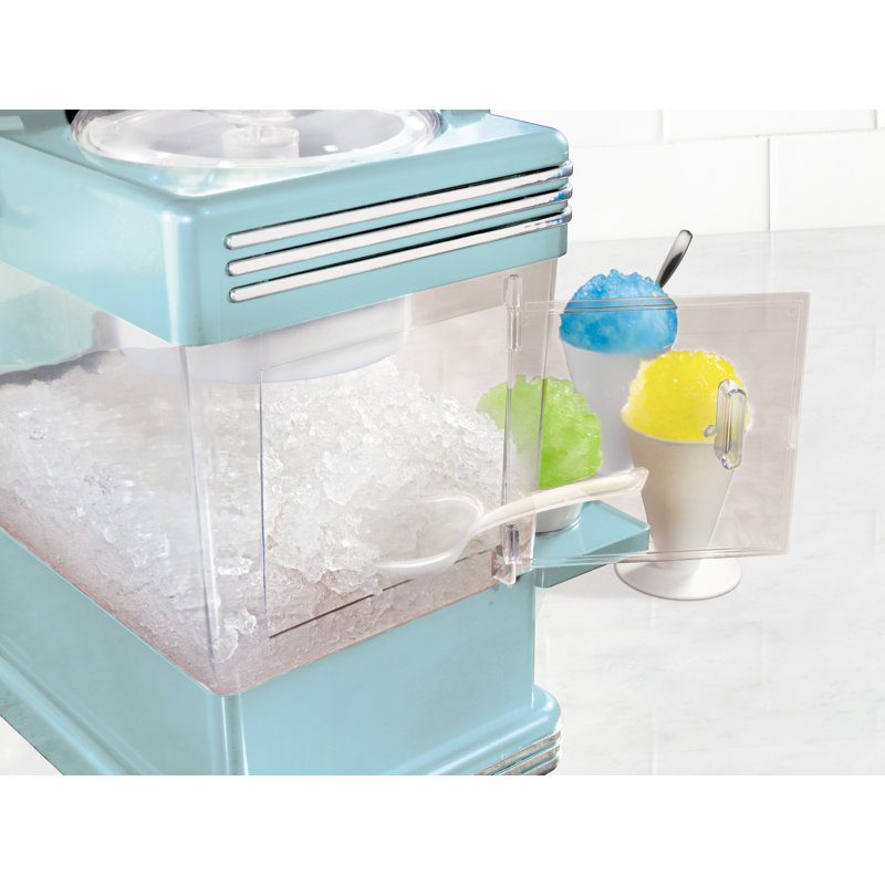 Aqua Stainless Steel Countertop Snow Cone Maker with Reusable Cones