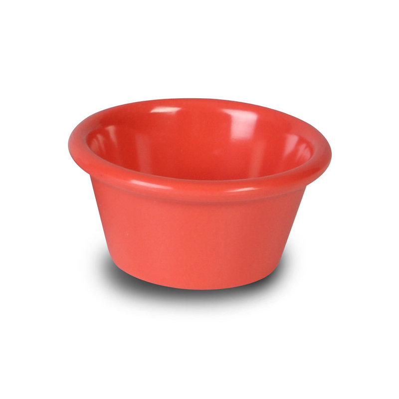 Thunder Group Inc. Round Melamine 12 Piece Ramekin / Soufflé Dish Bakeware Set, Orange