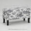 Banc de rangement rembourré avec design classique en toile, siège relevable dissimulant un compartiment intérieur spacieux pour l'organisation de la maison