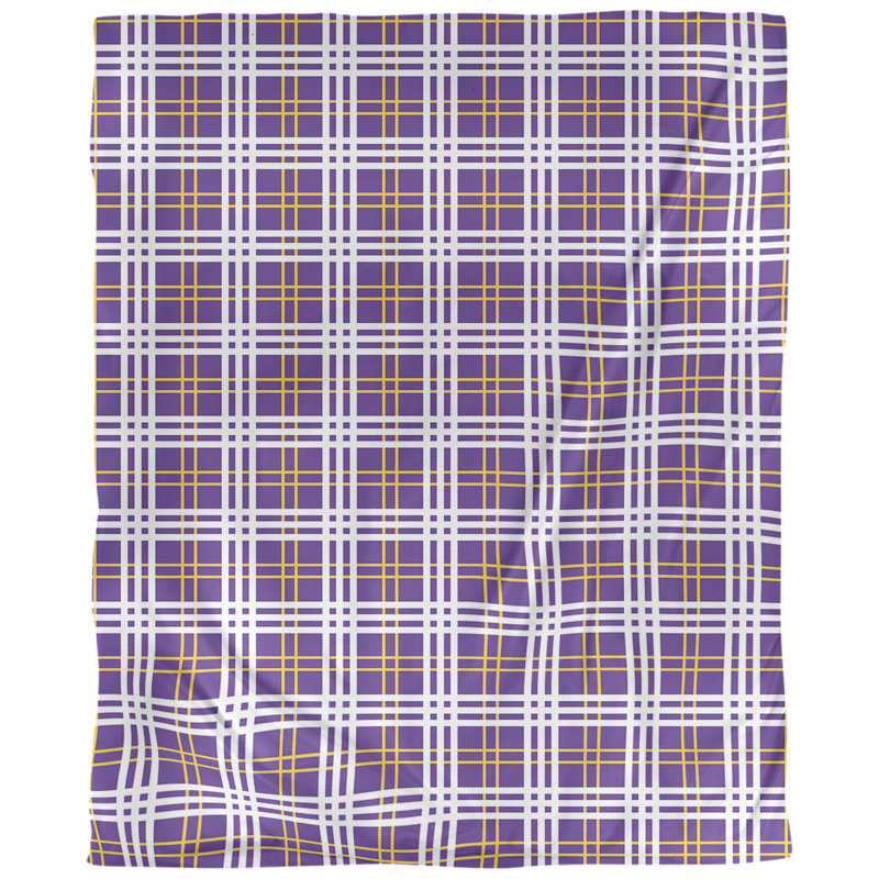 Housse de couette simple Minnesota Football Luxury, Mauve / doré / blanc, Housse de couette pour lit simple, Microfibre