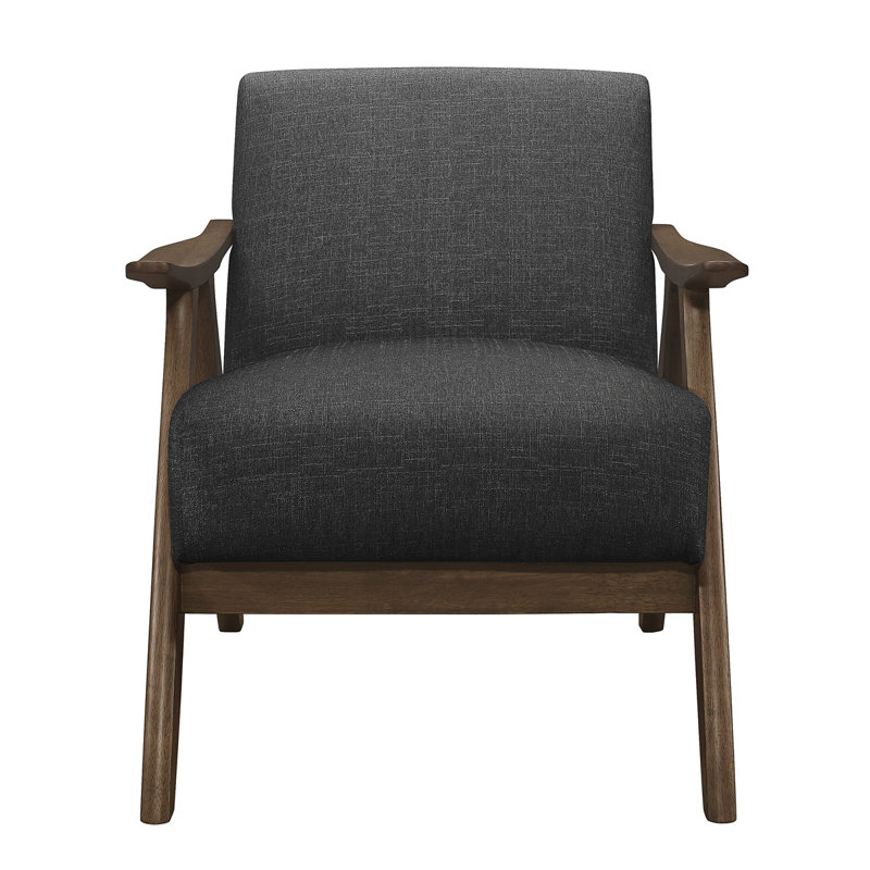 Fauteuil Lyelah, Polyester gris foncé