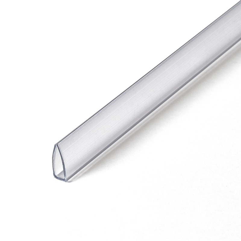 Rail de moulage en plastique transparent de 0,5 po d'épaisseur x 0,19 de largeur x 48 de longueur