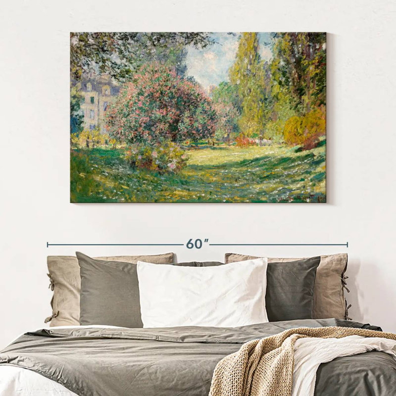 Paysage de Sireci, parc Monceau, 1876, H 34 po x l 51 po