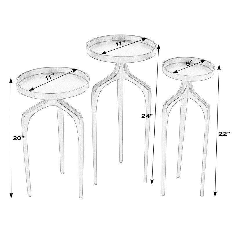Emilie Outdoor Scatter Table Set Of 3