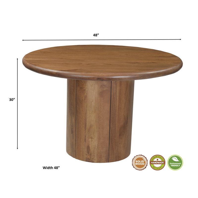 5-Piece Solid Wood Dining Set, Walnut