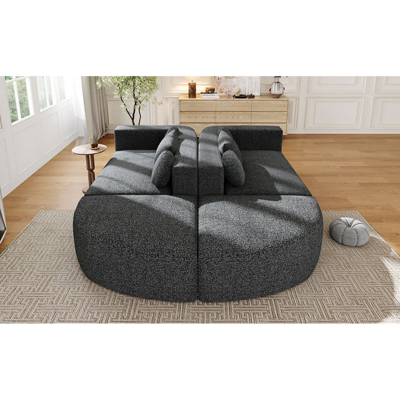 Canapé modulaire Boneless Couch, Noir