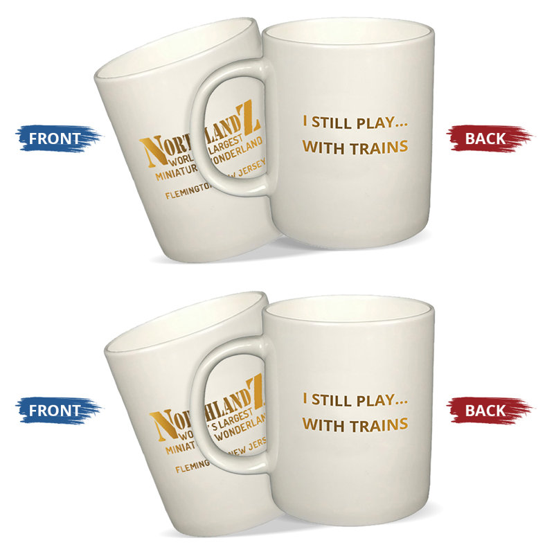 Tasse à café en céramique imprimée avec citation de train Northlandz, tasse à café blanche pour cadeau