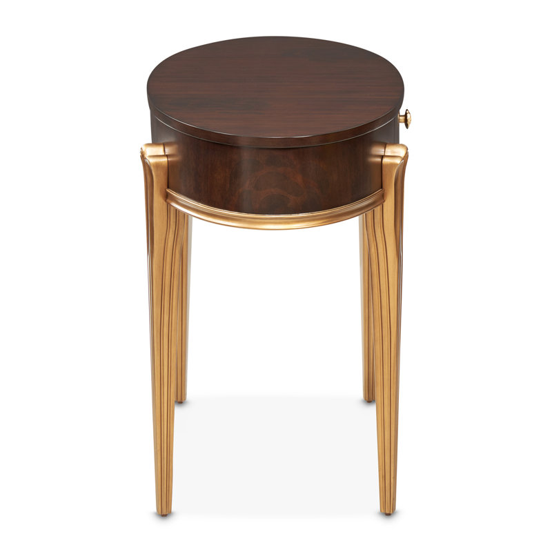 Camellia Field Vanity Desk - Warm Pecan