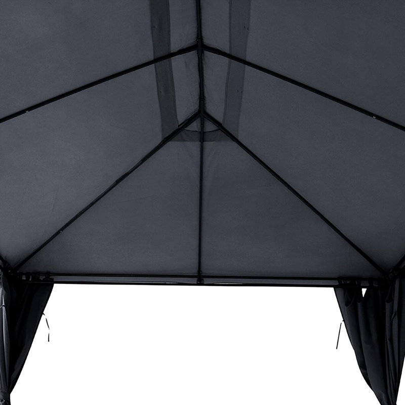 Padelsky 4m x 3m Steel Patio Gazebo, Slate