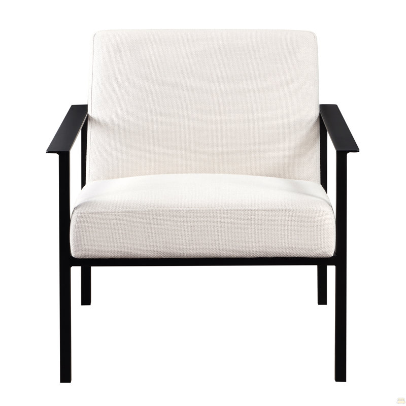 Fauteuil d'appoint en métal blanc Millie