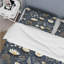 Ensemble de housse de couette fleurs bleues et blanches I-1705599307