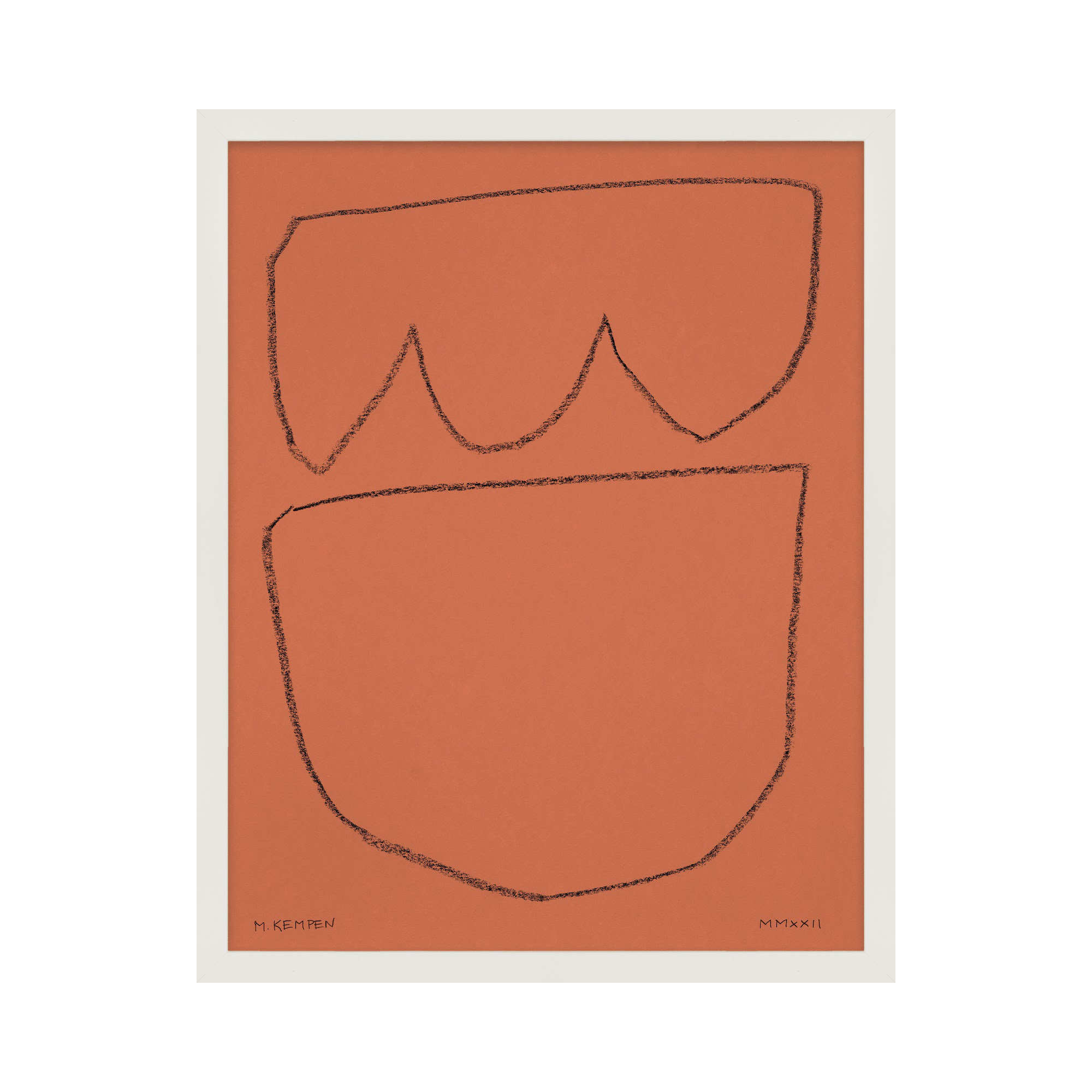 Earth 2 by Michael Kempen, White Framed, 30" W x 38" H