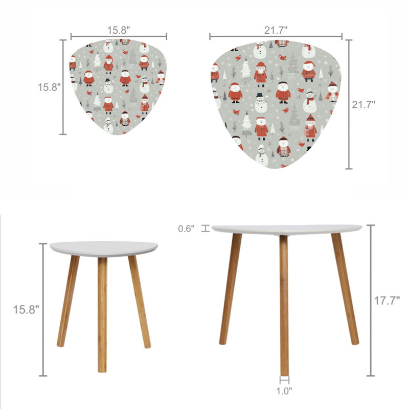 Ensemble de 2 tables basses gigognes Triangle