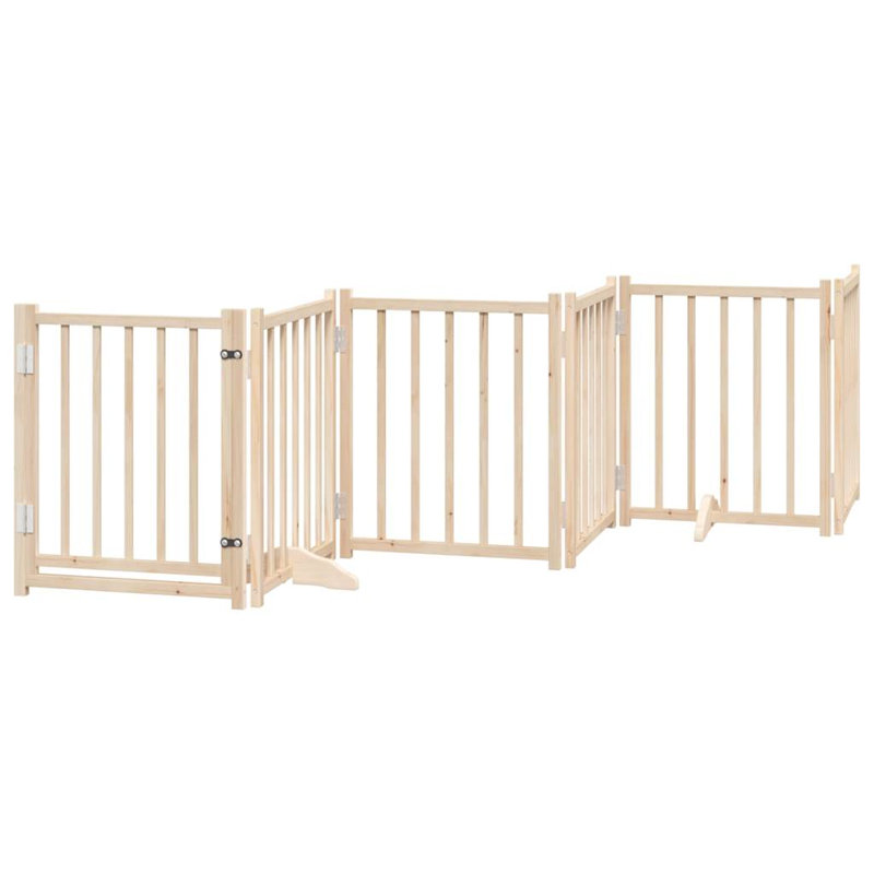 Provo Solid Wood Dog House Door, 60cm H x 300cm W x 2cm D, Beige