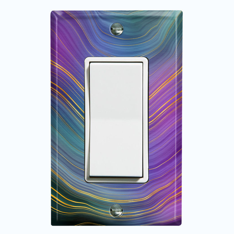 Patterned 1 - Gang Toggle Light Switch Standard Wall Plate