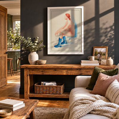 Woman in Repose Modern - Framed Print