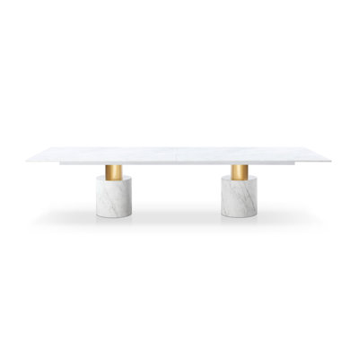  Table de salle à manger 180 po Marble and Steel
