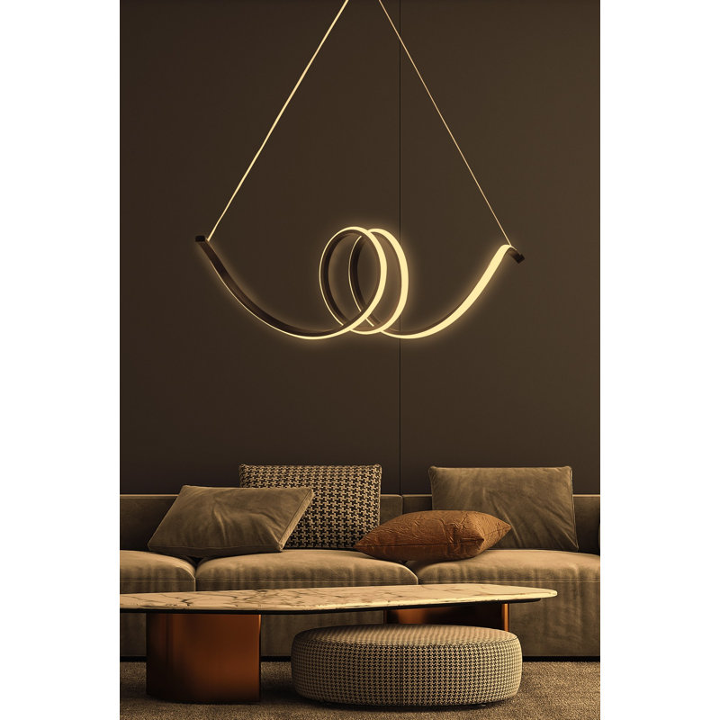 Elegant Adjustable Chandelier, Black Aluminium Body, 45.3 x 9.8 x 9.8 inches | LED 4000K Socket, 40-60 Watts | Adjustable Height 0-31.5 inches | Perfect for Modern Dining Rooms & Living Spaces, Stylish & Functional Design