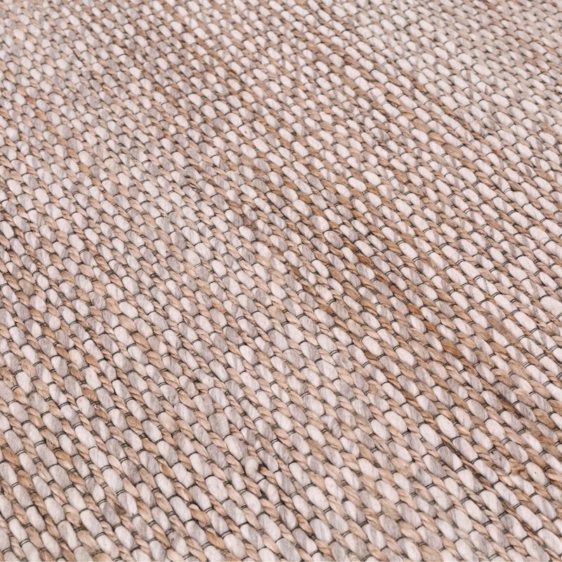 Tapis en laine / coton / jute tissé à la main 6 pi 7 po x 9 pi 8 po Gemini, Rectangle 6 pi 7 po x 9 pi 8 po