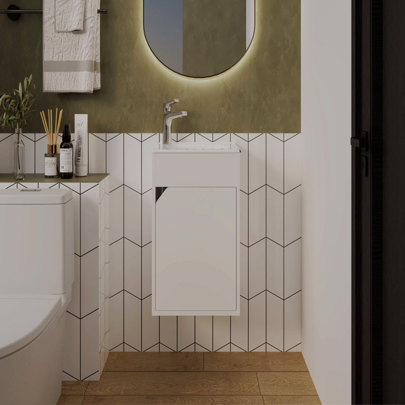 Lavabo de meuble-lavabo, salle de bain, Blanc