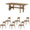 Solid wood ash unique dining table set