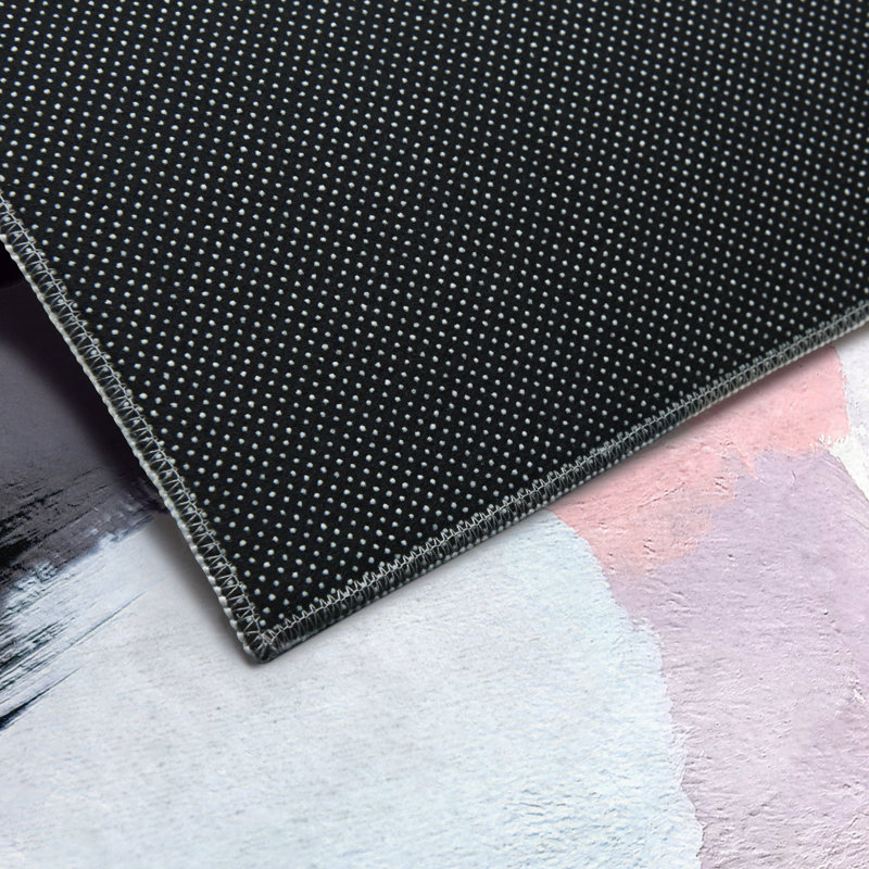 Vibrance I Washable Colour Blocks Art Area Rug size 5'x8', Softness with Non-Slipping Backing, Rectangle 5' x 7'6"