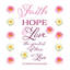 Carillon à vent Faith Hope Love Iron