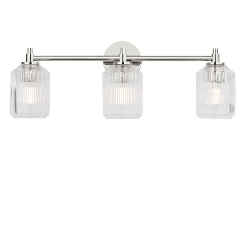 Barstow Bath, Polished Nickel, 9" H x 25.5" W x 6.125" D