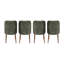 Ensemble de chaises en velours 4 pièces, vert foncé et noyer | Structure 100% métal, pieds en bois de charme | Dimensions: 19,7 po x 35,4 po x 19,3 po | Design élégant et moderne, capacité de 352 lb | Parfait pour les salles à manger et les espaces de vie