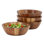 Ensemble de bols à salade en bois d'acacia 4 pièces 4 pouces