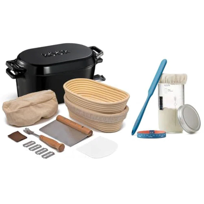 Kook Bread Baking Set With Dutch Oven & Proofing Tools