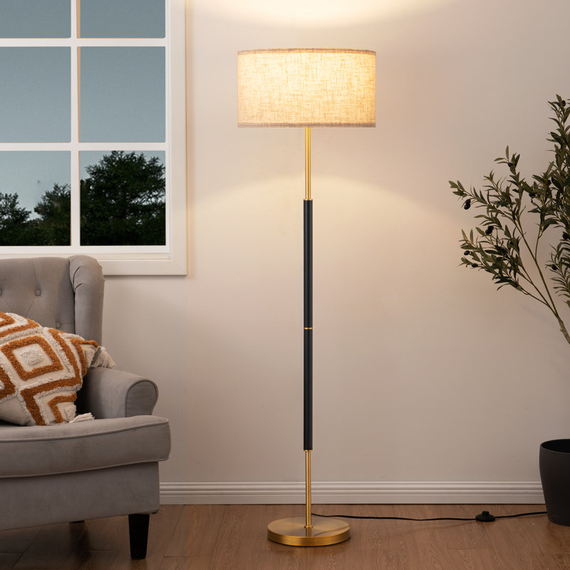 65" Dimmable Standard Floor Lamp With Remote and Bulb Included