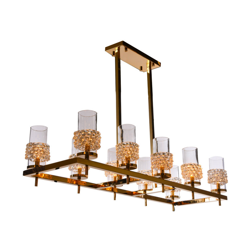 Gio 10 - Light Pendant, Polished Brass, 45"