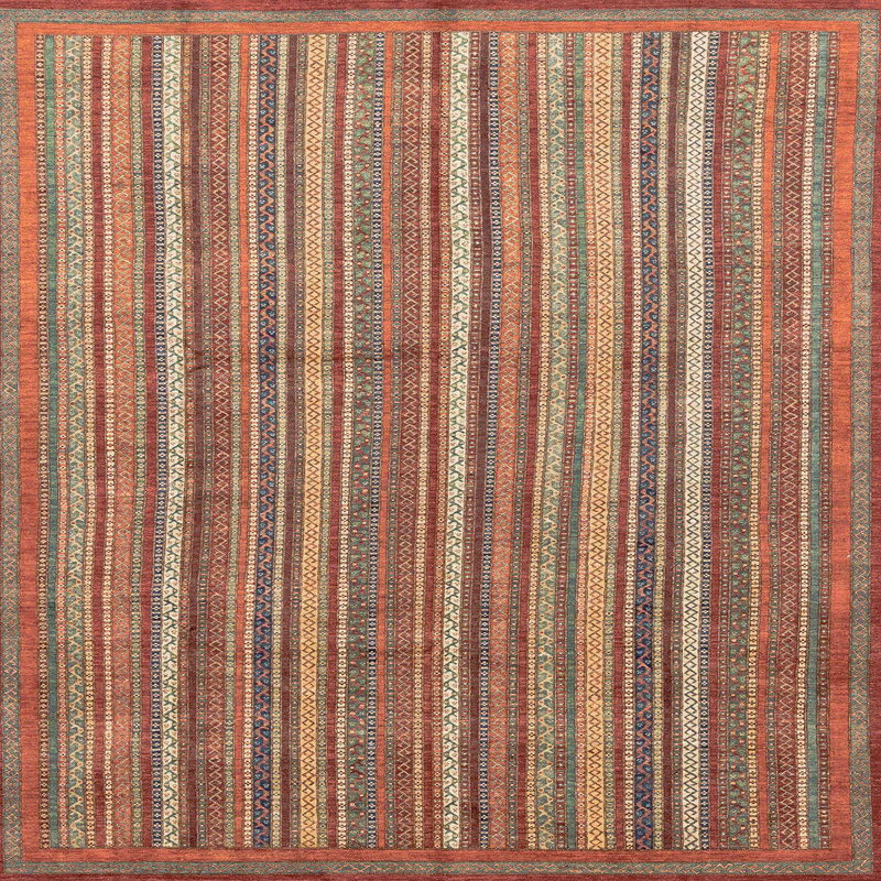 Tapis abstrait moderne 3694, Carré 4 pi