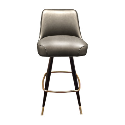 Tabouret de bar pivotant extérieur touffeté