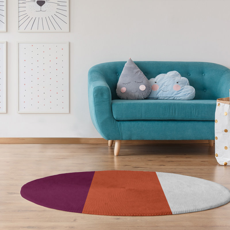 Chenille Indoor Rug, Round 5'