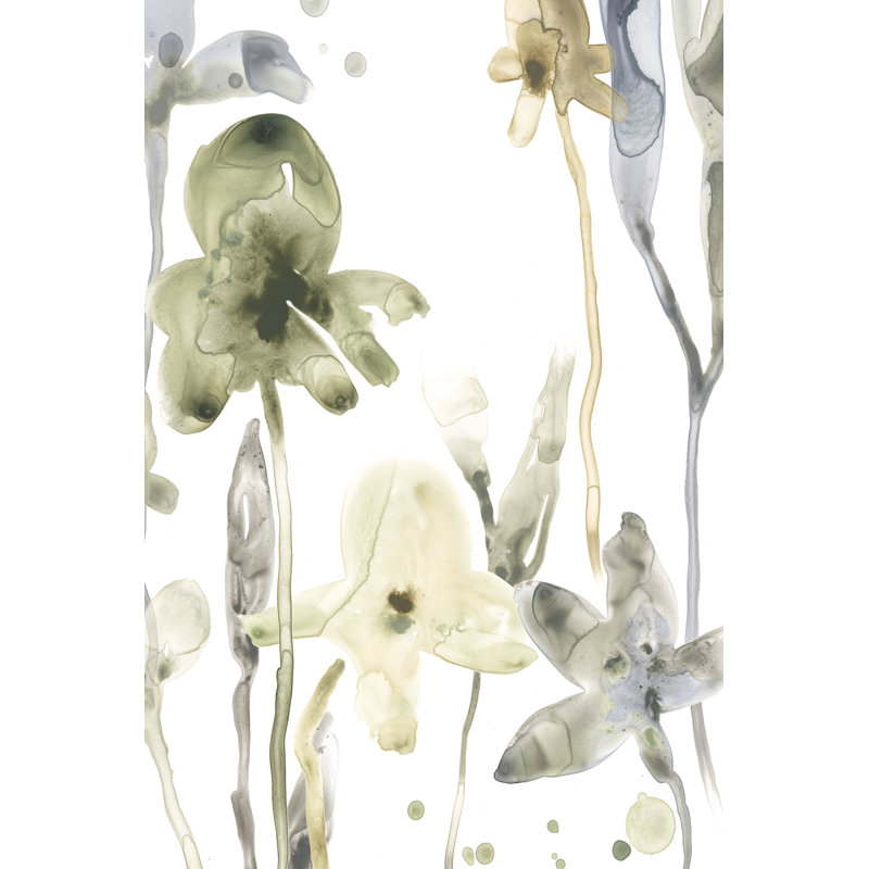 Stone Moss Stems VI by June Erica Vess - Wrapped Canvas Painting, 122cm H x 81cm W