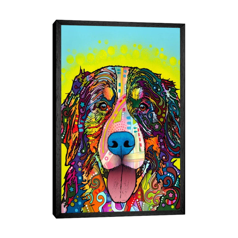 Bernese Mountain Dog by Dean Russo - Wrapped Canvas Print, Black Framed, 152.5 cm H x 101.5 cm W