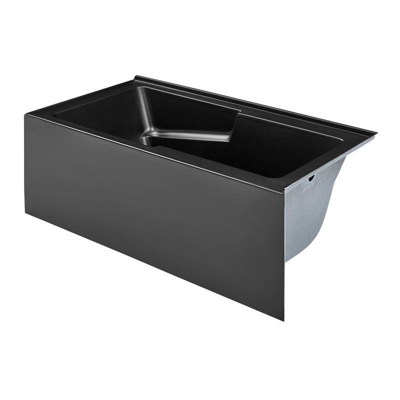 Baignoire de coin Claire, Oui, Noir lustré