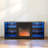 58" White Electric Fireplace Tv Stand With Glass Shelves, Led Lights, Usb Charging & Remote Control, Fits Tvs Up To 65"-122913989-122914016