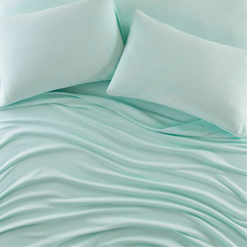 3 PCS Sheet Set Aqua, Twin Duvet Cover + 2 Additional Pieces, Aqua