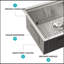 Évier de cuisine à simple cuve encastrable 28 po x 19 po x 10 po en acier inoxydable calibre 16