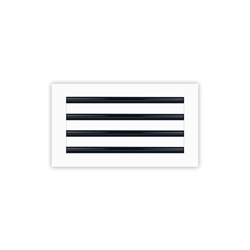 Buildmart - Couvercle de ventilation AC moderne 16 x 8 - Diffuseur à fente linéaire standard - Grille de registre / Taille: H 2 po x l 8 po x L 16 po