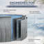 Piscine murale hors-sol en acier à parois dures de 15 pieds de profondeur bleues de 52 po avec sièges supérieurs de 7 po, verticales de 6 po, écumoire et doublure en vinyle - capacité de 5 130 gallons pour la natation familiale et les loisirs-125892131
